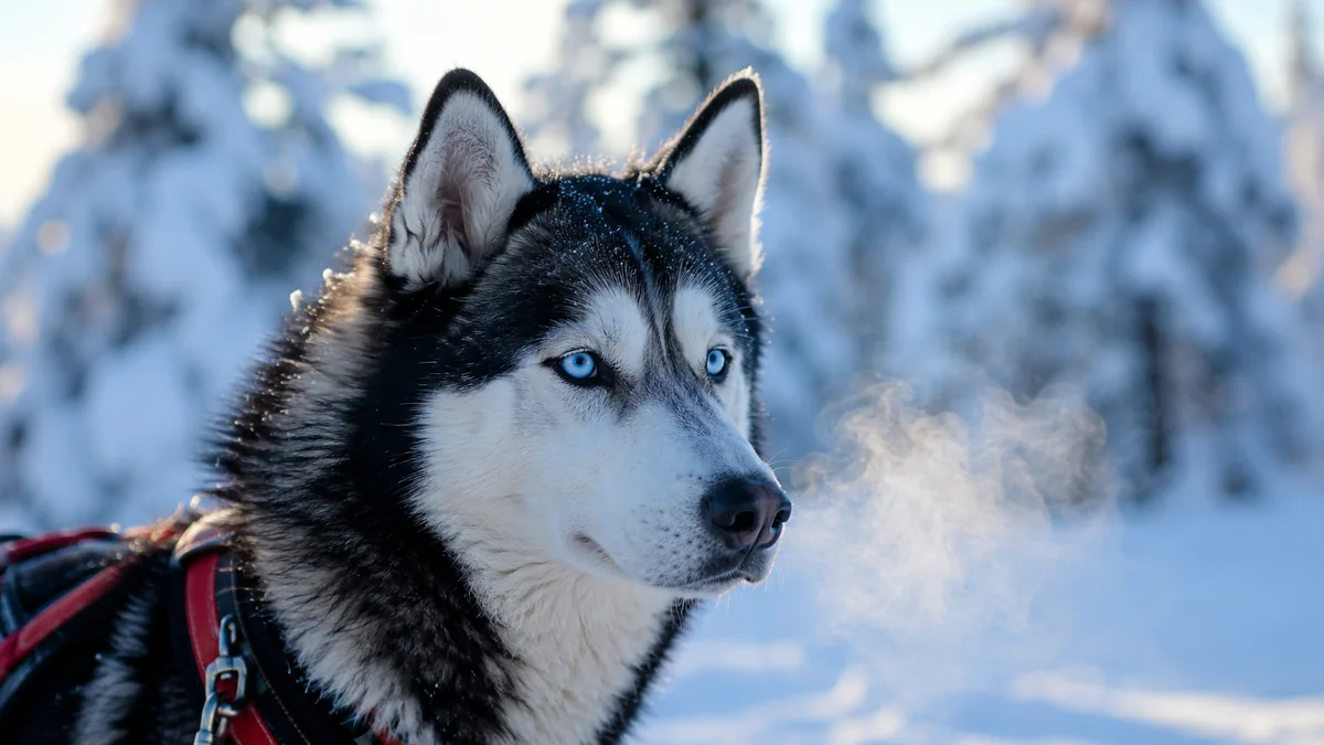Trineo de huskies